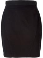 Thierry Mugler Vintage High Waisted Mini Skirt - Black