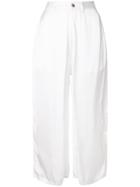 Aalto Wide Leg Cropped Trousers - White