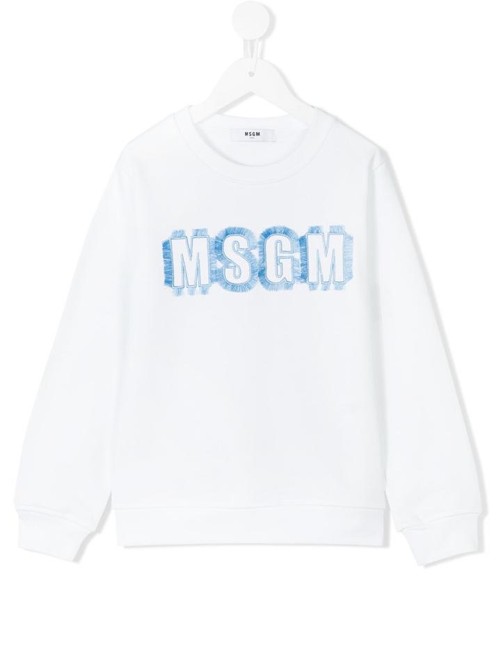 Msgm Kids - Letters Patches Sweatshirt - Kids - Cotton - 6 Yrs, Black