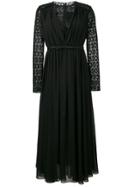 Giambattista Valli Macrame Lace Long Sleeve Dress - Black