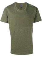 Lot78 Panelled T-shirt, Men's, Size: Medium, Green, Cotton