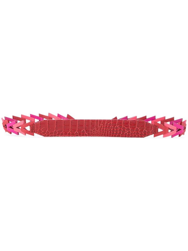Rula Galayini Textured Bag Strap - Pink & Purple