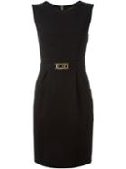 Love Moschino Sleeveless Fitted Dress, Women's, Size: 38, Black, Viscose/polyamide/spandex/elastane/spandex/elastane