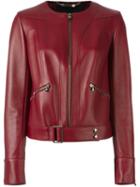 Philipp Plein 'tokyo Bound' Jacket, Women's, Size: Xl, Red, Lamb Skin/viscose/spandex/elastane/polyester