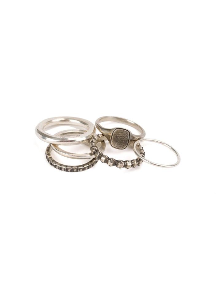 Werkstatt:münchen 'eternity' 6 Rings Combination - Metallic