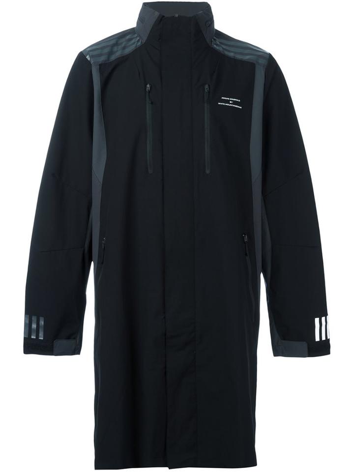 Adidas Originals Adidas X White Mountaineering Long Coat, Men's, Size: Medium, Black, Polyurethane/polyamide
