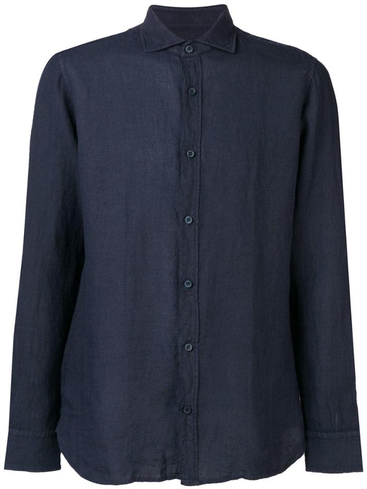 Z Zegna Crease Effect Shirt - Blue