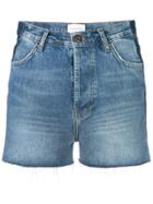 Les Coyotes De Paris High Waist Denim Shorts - Blue
