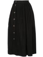 Bassike Button Detail Skirt - Black