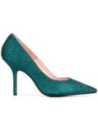 Anna F. Glitter Stiletto Pumps - Blue