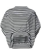 Junya Watanabe Comme Des Garçons Striped Cropped Blouse - Black