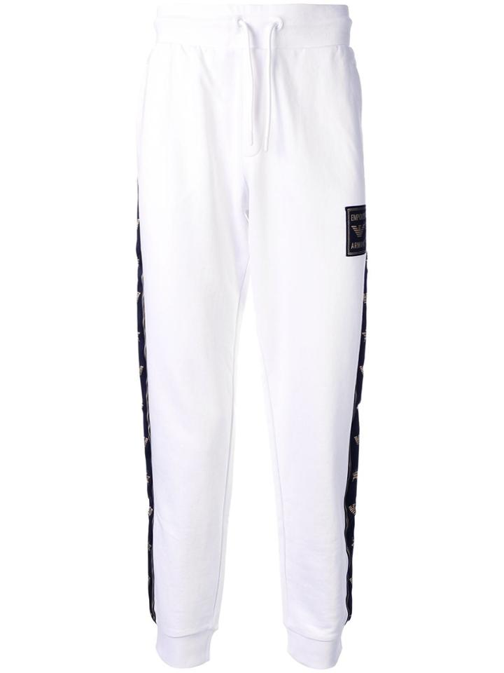 Emporio Armani Drawstring Joggers - White