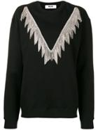 Msgm Embellished Knit Sweater - Black