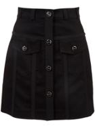 David Koma Button Mini Skirt - Black