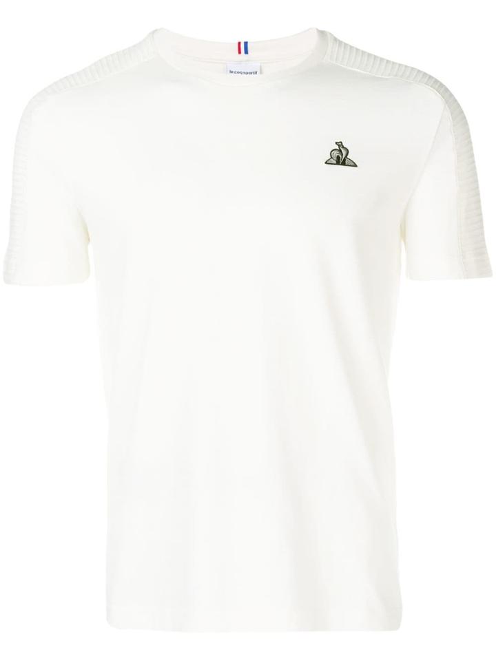 Le Coq Sportif Logo Embroidered T-shirt - White