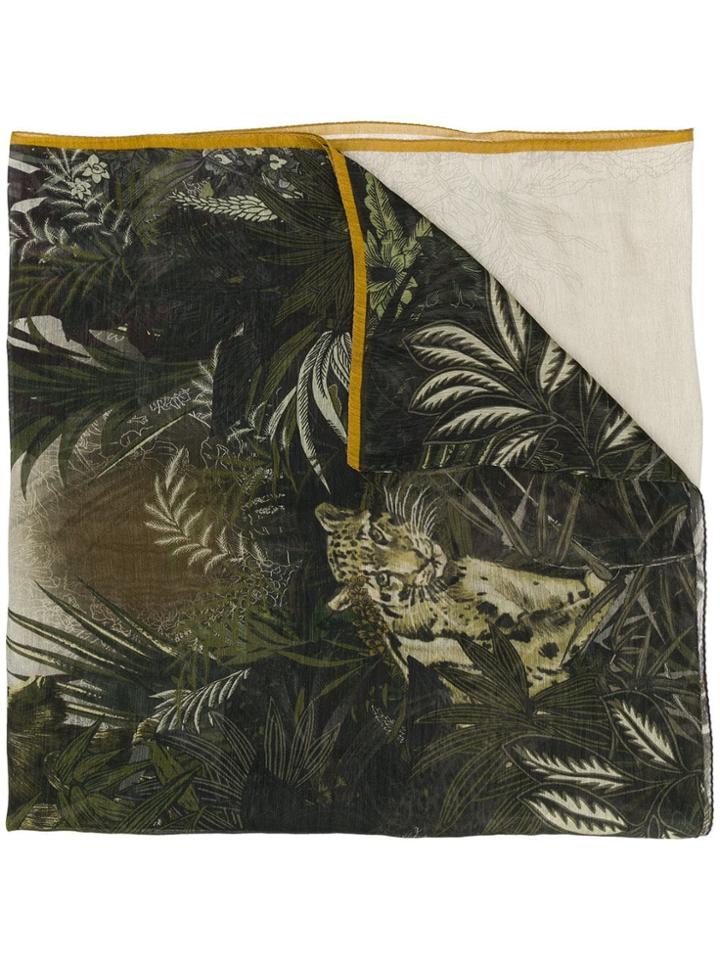 Etro Tropical Print Scarf - Green