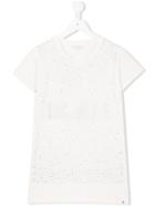 Miss Grant Kids Teen Glam Gem Embellished T-shirt - Nude & Neutrals