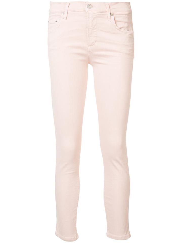 Citizens Of Humanity - Cropped Jeans - Women - Cotton/polyester/spandex/elastane - 25, Women's, Pink/purple, Cotton/polyester/spandex/elastane