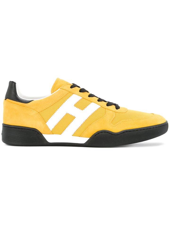 Hogan Lace-up Logo Sneakers - Yellow & Orange