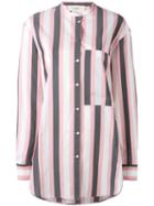Ports 1961 - Striped Shirt - Women - Cotton/cupro - 42, Pink/purple, Cotton/cupro