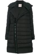 Moncler Asymmetric Padded Coat - Black