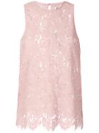 Max & Moi Floral Lace Vest - Pink & Purple