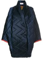 Reality Studio Oversized Quilted Coat - Blue