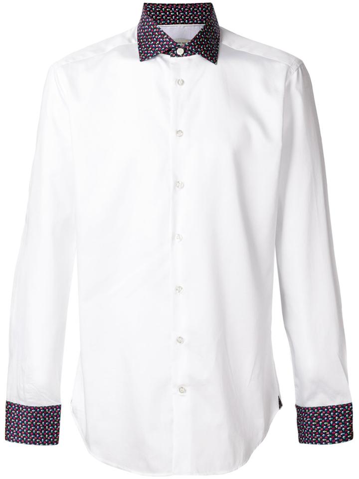 Etro Contrast Long Sleeved Shirt - White