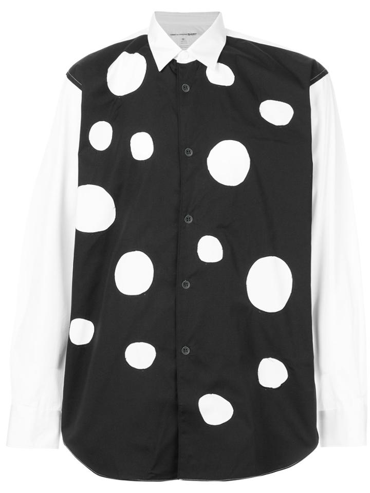 Comme Des Garçons Shirt Polka Dotted Shirt - White