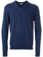 N.peal 'the Burlington' V-neck Pullover, Men's, Size: Large, Blue, Cashmere