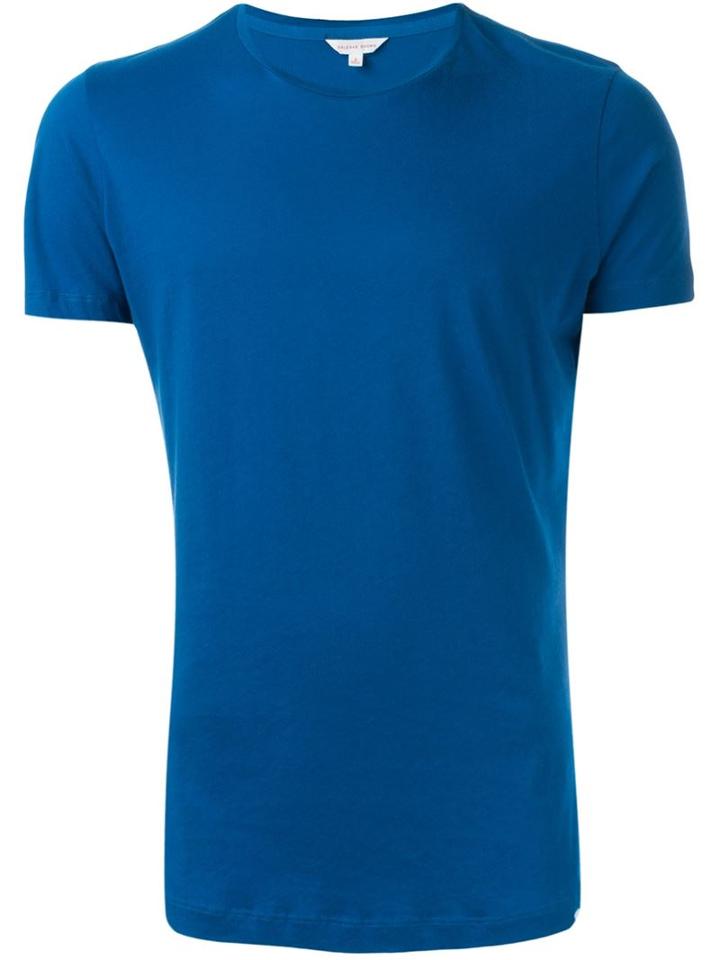 Orlebar Brown Round Neck T-shirt, Men's, Size: M, Blue, Cotton