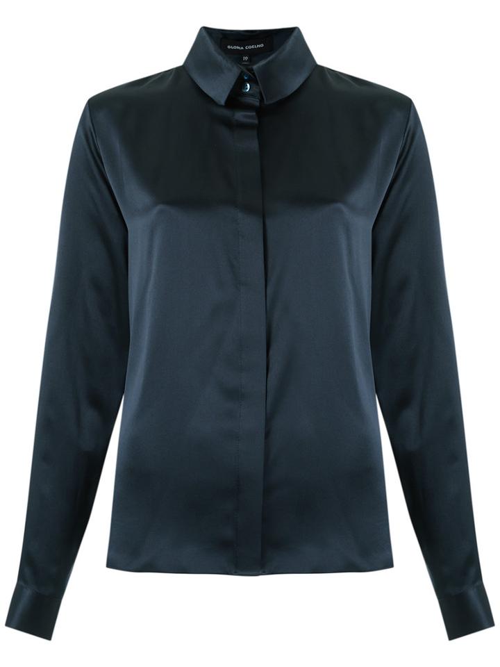 Gloria Coelho - Silk Shirt - Women - Silk - Gg, Blue, Silk