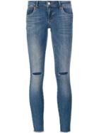 Anine Bing Ripped Skinny Jeans - Blue