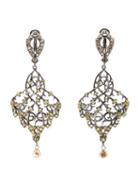 Loree Rodkin Thorn Leaf Drop Diamond Earrings