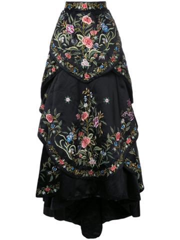 Eavis & Brown Dahlia Maxi Skirt, Size: Small, Black, Silk