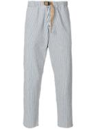 White Sand Striped Trousers - Blue