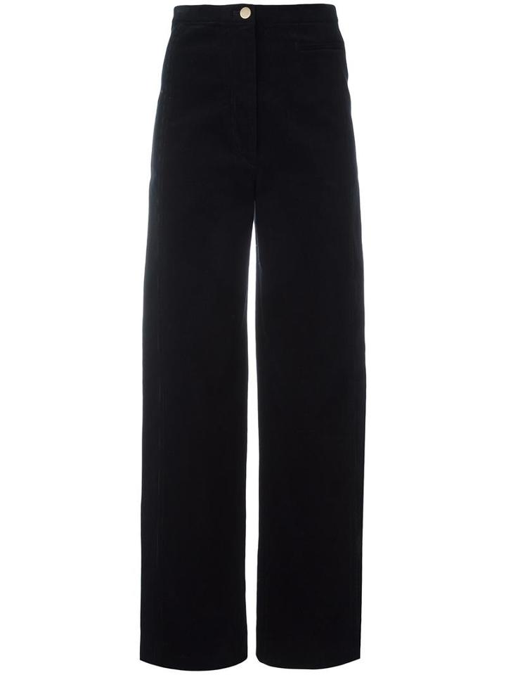 Lemaire High-rise Straight Trousers, Women's, Size: 38, Blue, Cotton