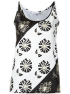 Gloria Coelho Printed Blouse, Women's, Size: G, Black, Polyester