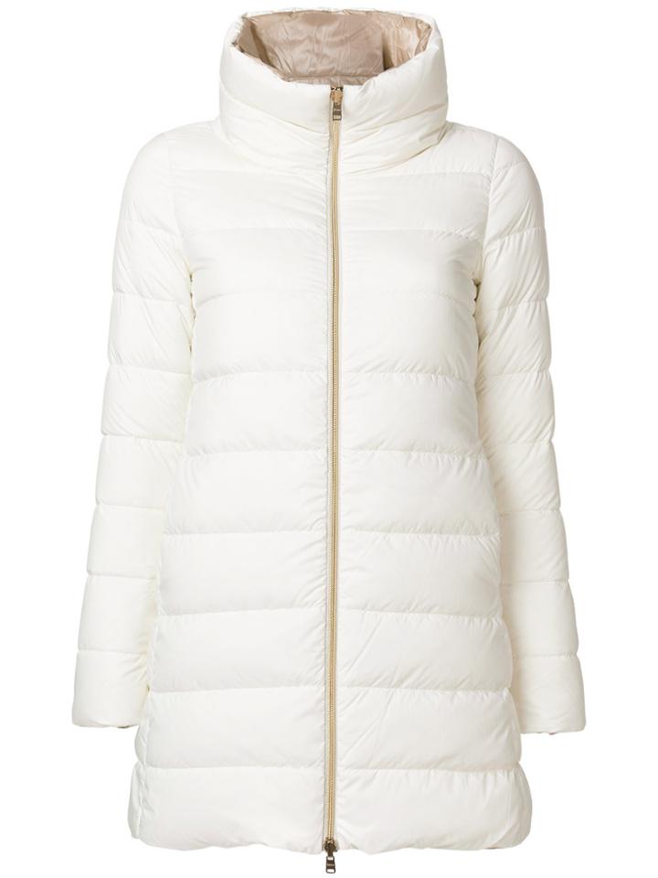 Herno Zipped Padded Coat - White