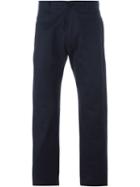 E. Tautz Chino Trousers, Men's, Size: 38, Blue, Cotton