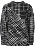 Le Ciel Bleu Long-sleeve Plaid Sweater - Black