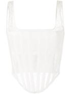 Dion Lee Sheer Lace Corset - White