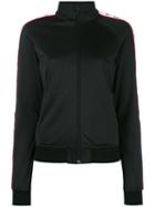 Givenchy Logo Panel Zipped Sweatshirt, Women's, Size: 38, Black, Polyester/cotton/viscose/spandex/elastane