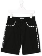 Moschino Kids Teen Contrast Fitted Shorts - Black