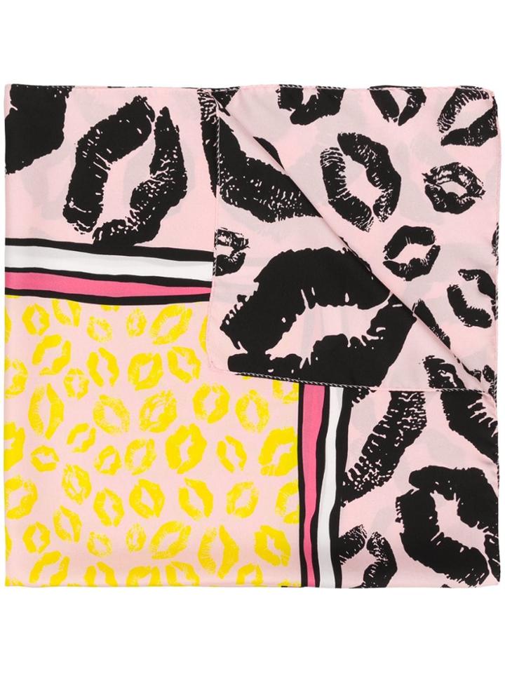 Luisa Cerano Kiss Print Scarf - Pink