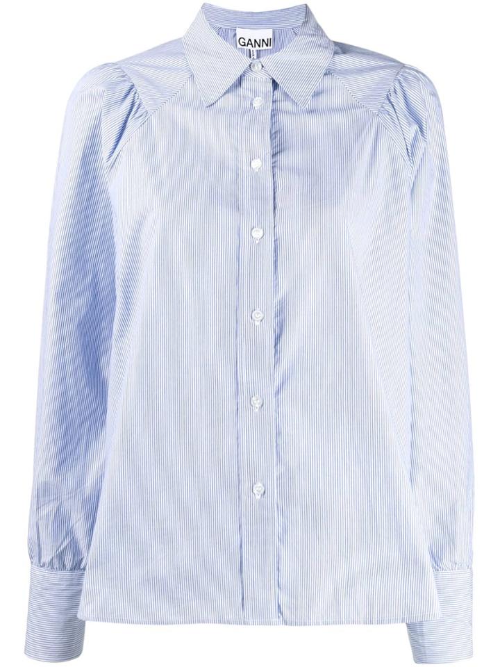 Ganni Classic Poplin Shirt - Blue