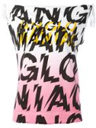 Vivienne Westwood Anglomania Logo Print Degradé Blouse - White