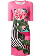 Mary Katrantzou 'rose Fuschia' Shift Dress, Women's, Size: Small, Pink/purple, Viscose/spandex/elastane