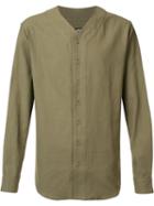 Publish Collarless Shirt, Men's, Size: Large, Green, Cotton