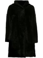 Sylvie Schimmel Hooded Oversized Coat - Black